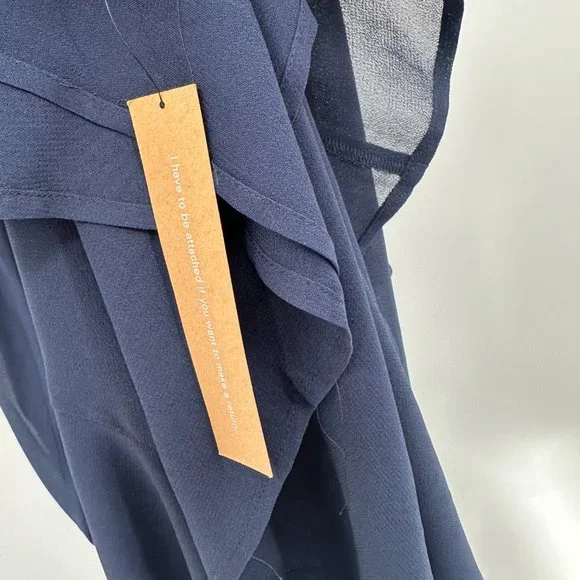 Reformation Winslow Maxi Evening WrapNavy Blue Dress - Picture 6 of 11